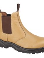 Tan Grain Leather Chelsea Safety Boot M955B £30.35